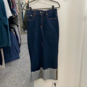 Zara ankle length folded hem jeans